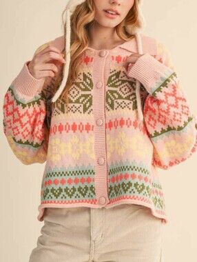 &merci Colorful Knit Cardigan
